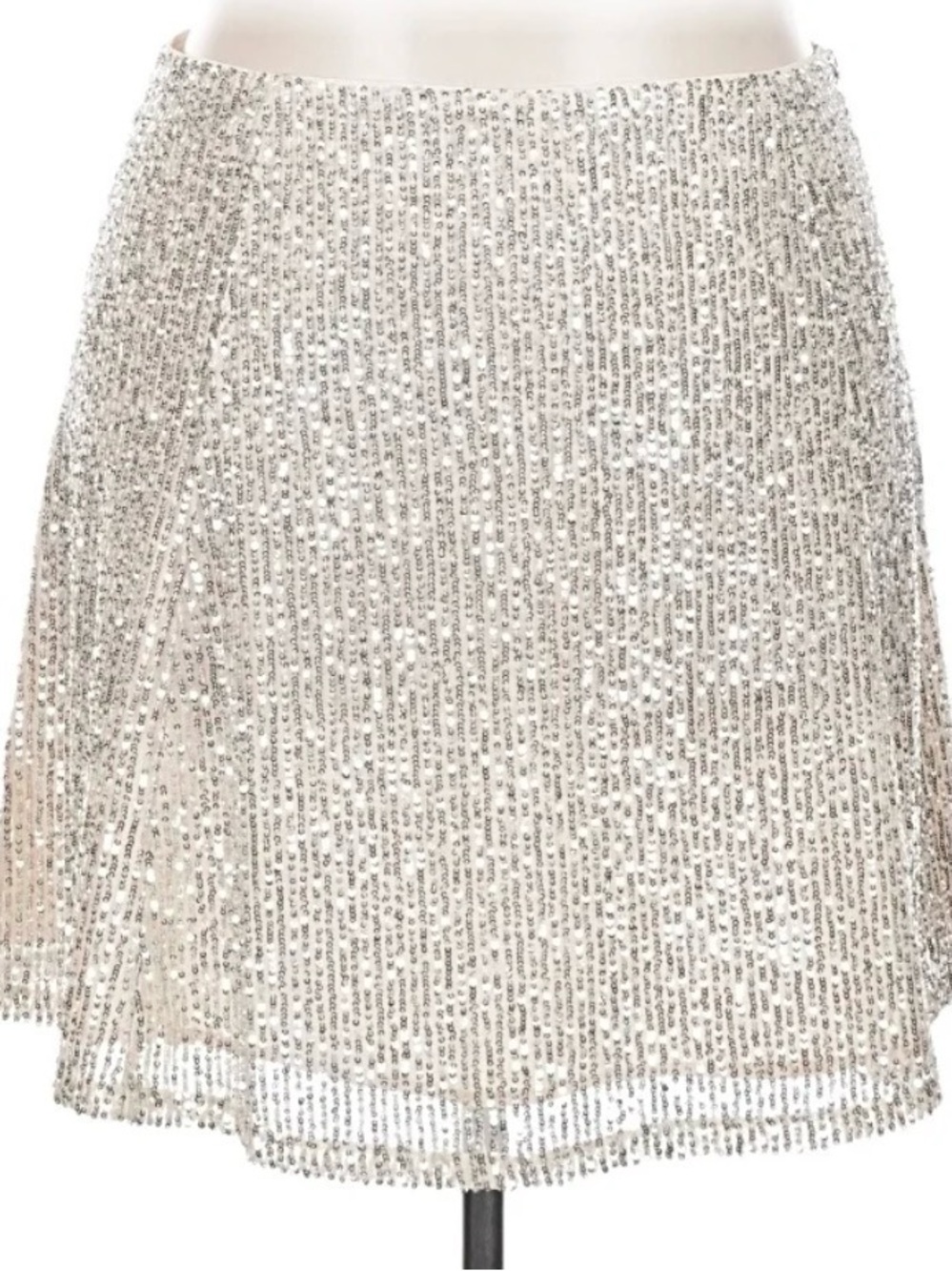 LOFT Ivory Sequin Skirt